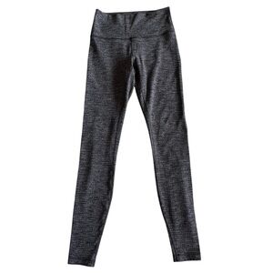 Lululemon Wunder Under High-Rise Leggings 28" Heathered Knit Black Luon Size 6